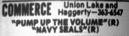 Commerce Drive-In Theatre - The Last Movies Sept 3 1990 (newer photo)